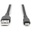 Digitus Nabíjecí kabel USB USB 2.0 USB-A zástrčka, Apple Lightning konektor 1.00 m černá flexibilní provedení, flexibilní provedení, s USB, silikonový,