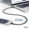 Digitus Nabíjecí kabel USB USB 2.0 USB-A zástrčka, Apple Lightning konektor 1.00 m černá flexibilní provedení, flexibilní provedení, s USB, silikonový,