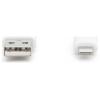 Digitus Nabíjecí kabel USB USB 2.0 USB-A zástrčka, Apple Lightning konektor 0.50 m bílá flexibilní provedení, flexibilní provedení, s USB, silikonový,