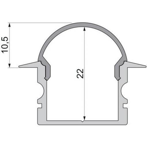 Deko Light 979651 Endkappe R-ET-02-15 Set 2 Stk, Grau koncová krytka profilu plast (d x š x v) 30 x 6 x 24 mm 1 ks