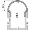 Deko Light 979522 Endkappe R-AU-02-10 Set 2 Stk, Schwarz koncová krytka profilu plast (d x š x v) 16 x 6 x 23.5 mm 1 ks