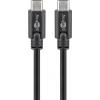 Goobay USB kabel USB 3.2 Gen1 USB-C ® zástrčka 2 m černá oboustranně zapojitelná zástrčka, hliníková zástrčka, kulatý vodič, PVC plášť 66508