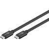 Goobay USB kabel USB 3.2 Gen1 USB-C ® zástrčka 2 m černá oboustranně zapojitelná zástrčka, hliníková zástrčka, kulatý vodič, PVC plášť 66508