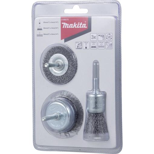 Makita Sada kulatých kartáčů, 3 ks Ocel D-66070 D-66070 1 ks