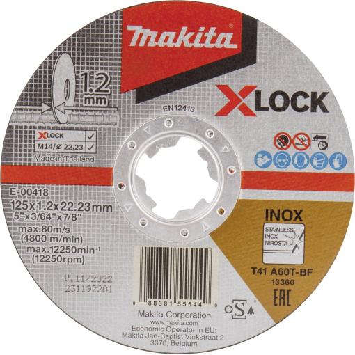 Makita E-00418 E-00418 Řezný kotouč 125 mm 1 ks nerezová ocel
