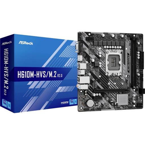 ASRock H610M-HVS Základní deska Socket (PC) #####Intel® 1700 Tvarový faktor Micro-ATX Čipová sada základní desky Intel® H610
