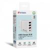 Napájecí adaptér Verbatim 30 W, USB-C PD + 3× USB-A QC 3.0
