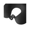 Polštář cestovní REBEL RBA-5002 Memory Black