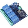 Modul 4× relé ESP8266 s WiFi, napájení 5 V