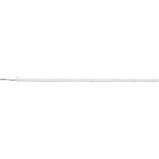 HELU 47002 vysokoteplotní vodič, SiF/GL, 1 x 0.50 mm², bílá, metrové zboží
