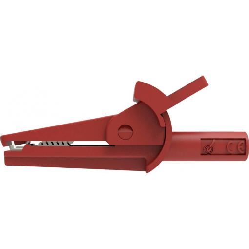 Schützinger SAK 6715 Ni / 2 / RT bezpečnostní krokosvorka, zásuvka, červená