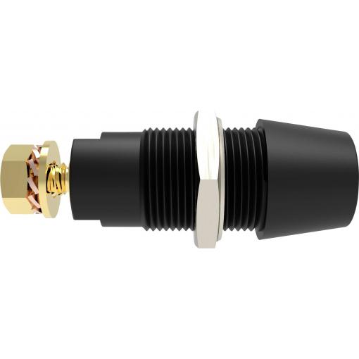Schützinger DI SAB 9430 Au / SW bezpečnostní montážní zásuvka 4 mm Rovná černá 1 ks