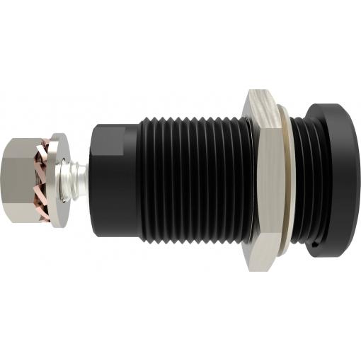 Schützinger DI SEB 9424 Ni / SW bezpečnostní vestavná zásuvka 4 mm Rovná černá 1 ks