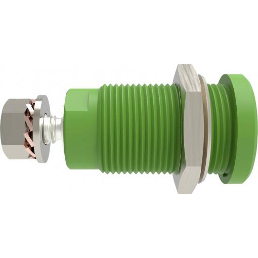 Schützinger DI SEB 9424 Ni / GN bezpečnostní vestavná zásuvka 4 mm Rovná zelená 1 ks