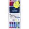Schneider Schreibgeräte Kugelschreiber Slider Edge XB 6er Etui, sortiert, 5+1 Aktion 152284 kuličkové pero 6 ks