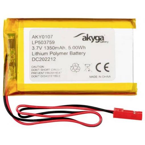 Akyga LP503759 Akupack x Speciální akumulátor Li-Pol 3.7 V 1350 mAh