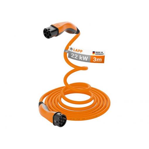 Kabel nabíjecí LAPP 75745 typ 2 22kW 32A 3 fáze 3m pro elektromobil