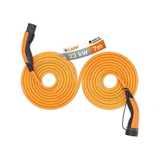 Kabel nabíjecí LAPP 75746 typ 2 22kW 32A 3 fáze 7m pro elektromobil