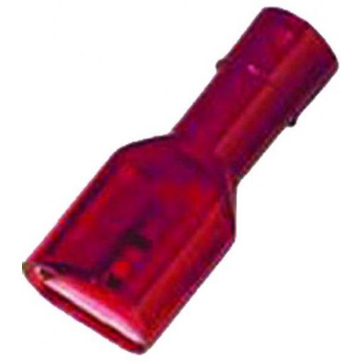 Intercable 180838 faston zásuvka Šířka zástrčky: 4.80 mm Tloušťka konektoru: 0.80 mm plná izolace červená 1 ks