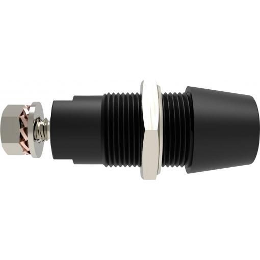 Schützinger DI SAB 9430 Ni / SW bezpečnostní montážní zásuvka 4 mm Rovná černá 1 ks
