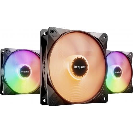 BeQuiet LIGHT WINGS LX 120mm PWM Triple-Pack PC větrák s krytem černá (š x v x h) 120 x 120 x 25 mm včetně LED osvětlení