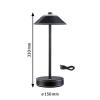 Paulmann Pellini 71173 akumulátorová stolní lampa LED 2 W černá, černá (matná)