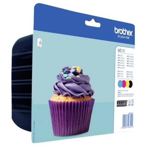 Brother Ink LC123 originál kombinované balení černá, azurová, purppurová, žlutá LC123VALBP