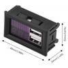 Napájecí adaptér do auta 2× USB 5 V/2,1 A s voltmetrem a bargrafem