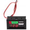 Napájecí adaptér do auta 2× USB 5 V/2,1 A s voltmetrem a bargrafem