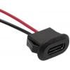 USB-C zdířka na panel s kabelem 10 cm, napájení