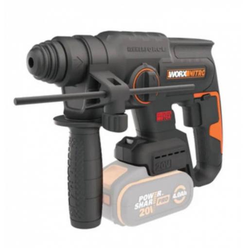 WX381.9 - Aku vrtací kladivo 20V NITRO 2,0J - bez akumulátoru - Powershare