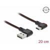 Delock USB kabel USB 2.0 USB-A zástrčka, USB-C ® zástrčka 0.20 m černá pozlacené kontakty 85279
