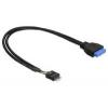 Delock napájecí kabel [1x Zásuvka na základní desku 19pólová - 1x zástrčka pro základní desku 8-pólová] 45 cm vícebarevná