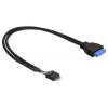 Delock napájecí kabel [1x Zásuvka na základní desku 19pólová - 1x zástrčka pro základní desku 8-pólová] 45 cm vícebarevná