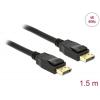 Delock DisplayPort kabel Konektor DisplayPort 1.5 m černá 85508 pozlacené kontakty, kroucený , třížilový stíněný, 4K UHD Kabel DisplayPort