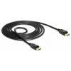 Delock DisplayPort kabel Konektor DisplayPort 1.5 m černá 85508 pozlacené kontakty, kroucený , třížilový stíněný, 4K UHD Kabel DisplayPort