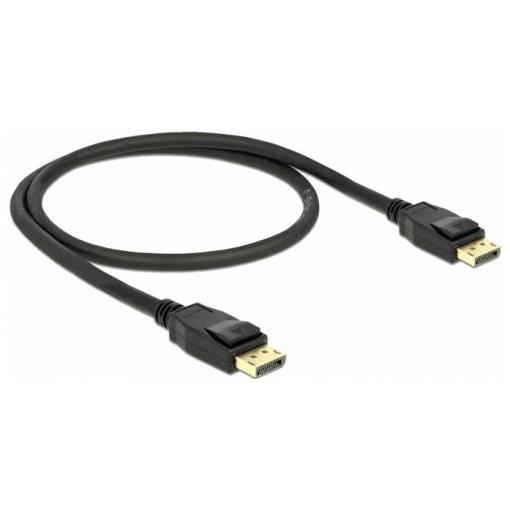 Delock DisplayPort kabel Konektor DisplayPort 50 cm černá 85506 pozlacené kontakty, kroucený , třížilový stíněný, 4K UHD Kabel DisplayPort