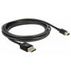 Delock Mini-DisplayPort / DisplayPort kabel Mini DisplayPort konektory, Konektor DisplayPort 2 m černá 84928 pozlacené kontakty, kroucený , třížilový stíněný,
