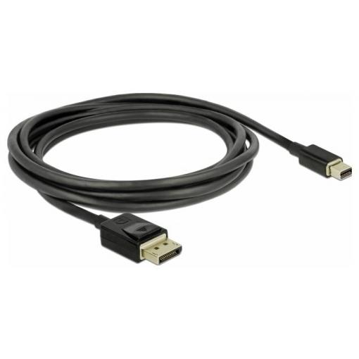 Delock Mini-DisplayPort / DisplayPort kabel Mini DisplayPort konektory, Konektor DisplayPort 2 m černá 84928 pozlacené kontakty, kroucený , třížilový stíněný,