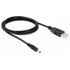 Delock Napájecí kabel USB DC zástrčka 3,5 mm, USB-A zástrčka 1.50 m černá 82377