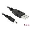 Delock Napájecí kabel USB DC zástrčka 3,5 mm, USB-A zástrčka 1.50 m černá 82377