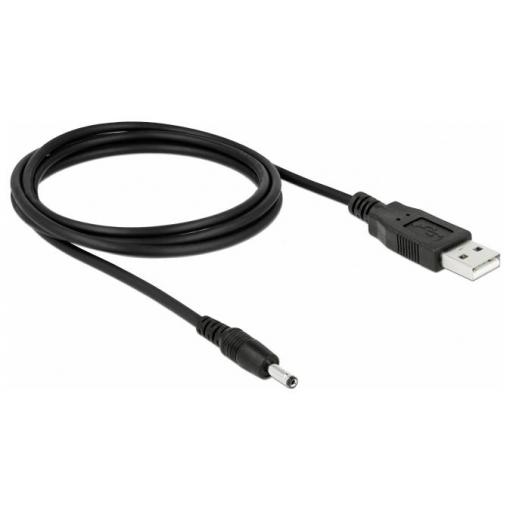 Delock Napájecí kabel USB DC zástrčka 3,5 mm, USB-A zástrčka 1.50 m černá 82377