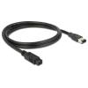 Delock Firewire kabel [1x Zástrčka FireWire (400) 9pólová - 1x firewire (400) zástrčka 6pólová] 1 m černá