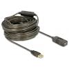 Delock USB kabel USB 2.0 USB-A zástrčka, USB-A zásuvka 20.00 m černá 82690