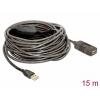 Delock USB kabel USB 2.0 USB-A zástrčka, USB-A zásuvka 15.00 m vícebarevná 82689