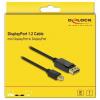 Delock Mini-DisplayPort / DisplayPort kabel Mini DisplayPort konektory, Konektor DisplayPort 3 m černá 82699 4K UHD, pozlacené kontakty Kabel DisplayPort