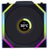 Lian Li Lian Li UNI FAN SL Wireless LCD Lüfter, ARGB, PWM - 120 mm, schwarz PC větrák s krytem černá (š x v x h) 120 x 124.5 x 28 mm