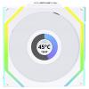Lian Li Lian Li UNI FAN SL Wireless LCD Lüfter, ARGB, PWM - Reverse Blade, 120 mm, weiß PC větrák s krytem bílá (š x v x h) 120 x 124.5 x 28 mm