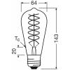 OSRAM HOMELIGHTING 4099854137846 LED Energetická třída (EEK2021) F (A - G) E27 Svítidlo, Edisonka 8.8 W = 60 W teplá bílá (Ø x d) 64 mm x 143 mm 1 ks