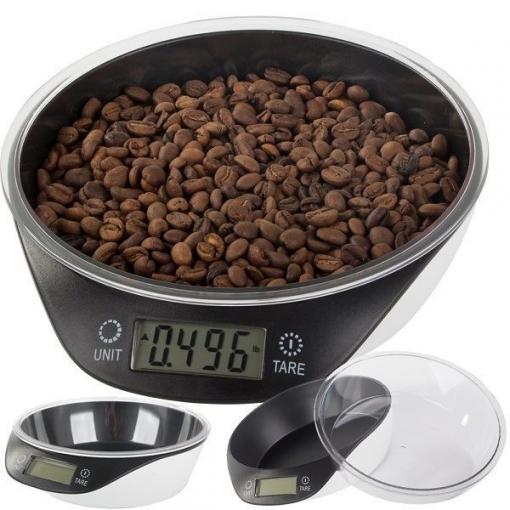 Kuchyňská váha s miskou h_r272j, 0–5 kg, LCD displej